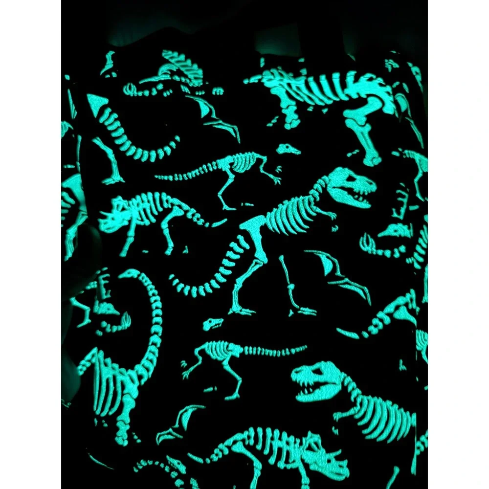 Pottery Barn Dinosaur Skeleton Glow In The Dark Hanging Toiletry Bag Travel Case